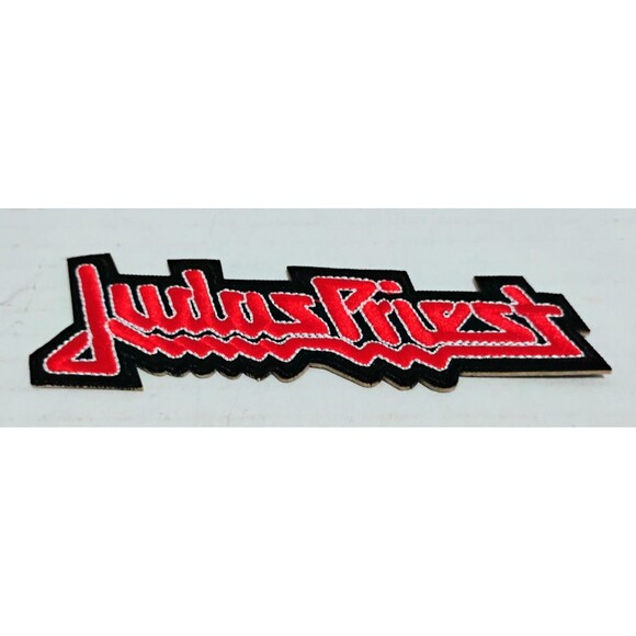 JUDAS PRIEST 5” IRON ON OR SEWN ON EMBROIDERED HEAVY METAL LOGO PATCH - Picture 1 of 3